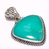 Natural Chrysoprase Gemstone 925 Solid Sterling Silver Gift Pendant 1.50" N3V46
