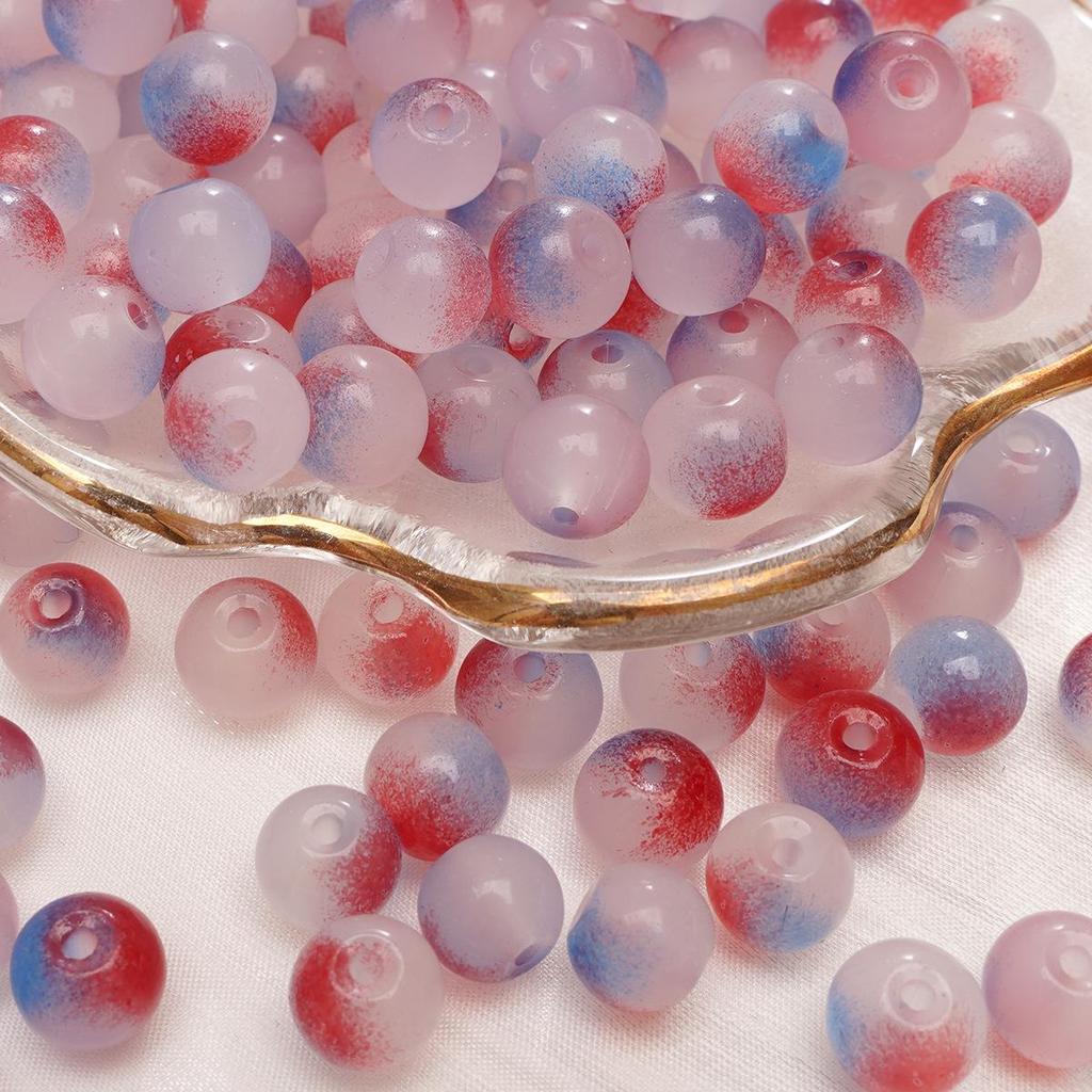 Браслет из стеклянных бусин «половина сахара» с пузырьками желе 8-10 мм - круглые свободные бусины для аксессуаров ручной работы