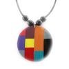 [J7993] - Multicolored 'Coloriage' Designer Necklace (wood)