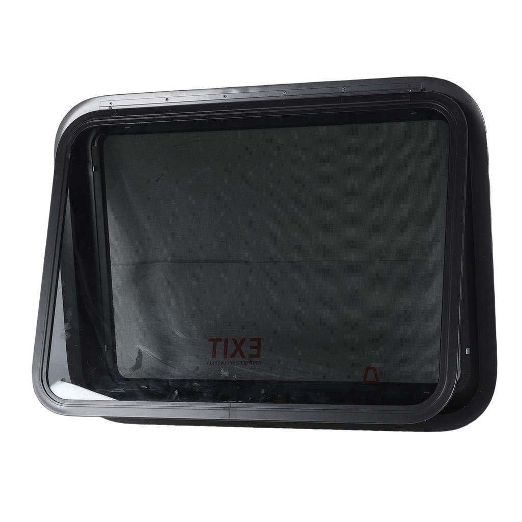 Окно для выхода из фургона, защита от солнца и посторонних глаз, 30,48 x 22,36 дюйма, открывающееся наружу окно прицепа с сеткой и декоративным кольцом для 1,6–2