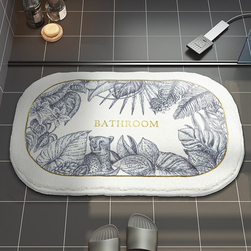 Нескользящий коврик для ванной Ins Style Коврик для двери Абсорбирующие ковры Входные коврики в ванной комнате Балкон Крыльцо Пол Коврик Коврик