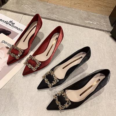 Красные туфли на высоком каблуке для женщин Stiletto Fashion Shoes