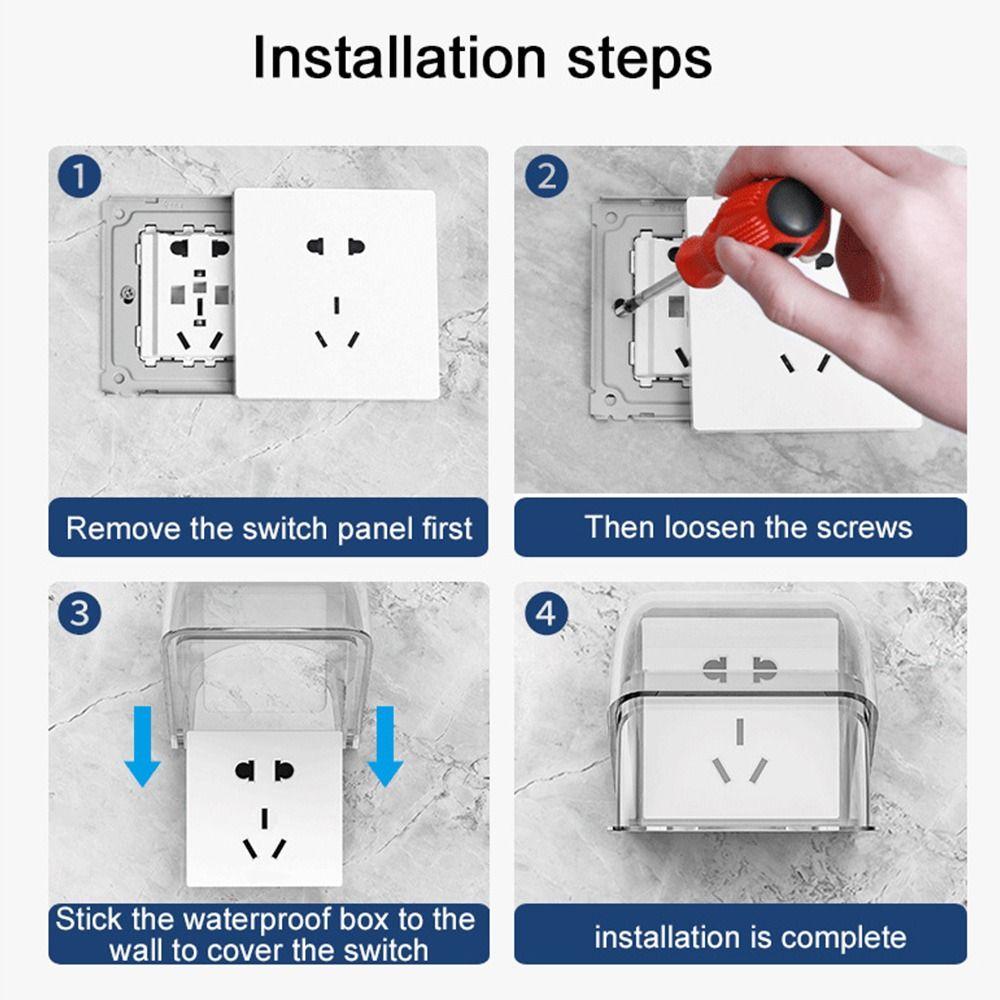 Настенная Защитная Крышка Выключателя Пластиковая Защита Розетка Розетка Водонепроницаемая Коробка Уличная