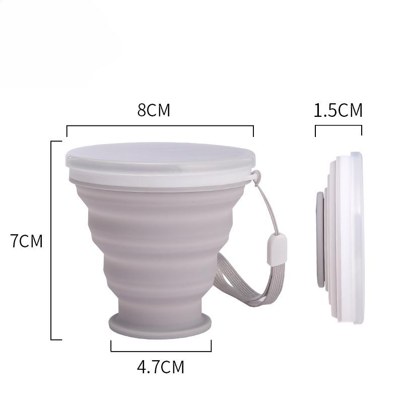 Силиконовая чашка для занятий спортом на открытом воздухе для воды, деловой поездки, портативная складная чашка 200 мл, многофункциональная выдвижная чашка для полоскания рта для путешествий