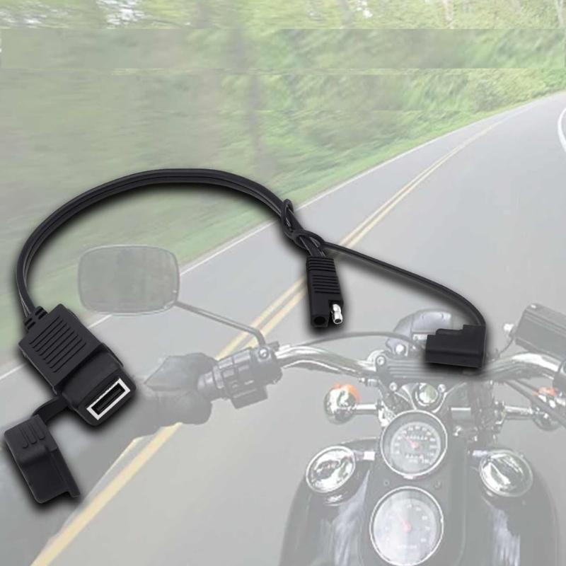Мотоциклетные USB-зарядки Универсальный кабель-конвертер SAE в USB SAE Быстрый удлинитель 5 В 2 А для мобильного телефона