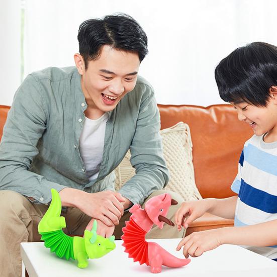 Dinosaur Telescopic Tube Toy Free Transformation Fun Battery Operated Lighting Stress Relief Kids Dino Animal