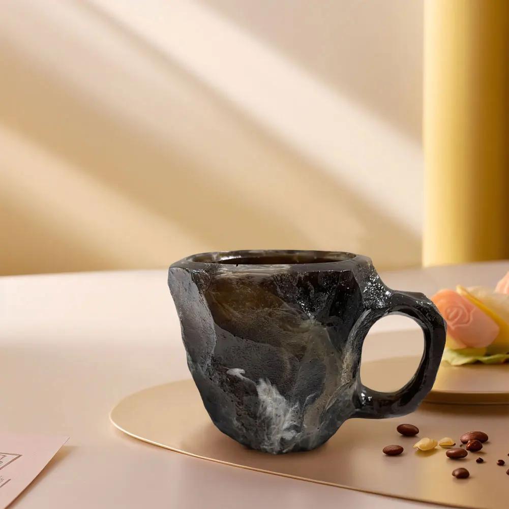 Imitation Mineral Crystal Coffee Mugs Elegant Imitation Mineral Cup Multi-use Imitation Mineral Crystal Mug for Milk Coffee Tea
