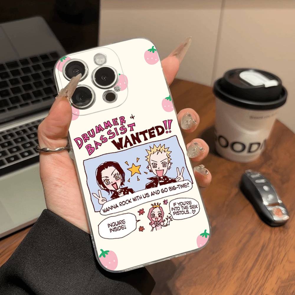 Крутой чехол для телефона с Наной Осаки из аниме Для iPhone 11 13 16 12 17 14 15 Pro Max Plus Мягкая прозрачная задняя крышка Coque