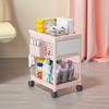 Yousheng Передвижная сервировочная тележка Тележка для хранения в детской с ящиками и полкой Передвижной органайзер Тележка для хранения с крючками и съемными корзинами для ребенка
