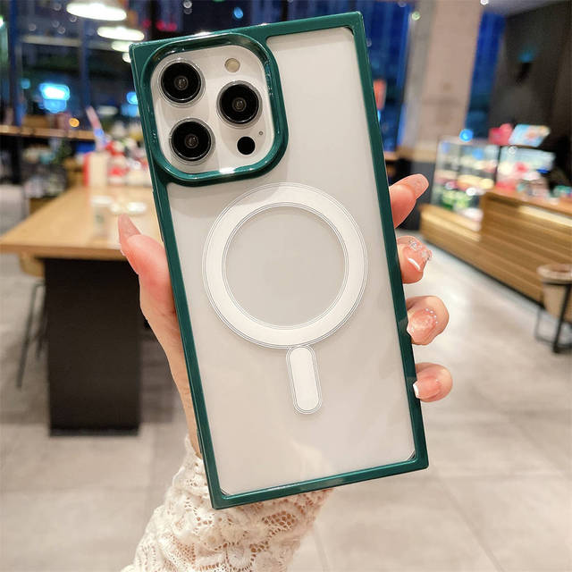 Магнитный чехол для телефона с беспроводной зарядкой Iphone 14 13 12 11 Pro Max 14pro 14 Plus 11 противоударный акриловый прозрачный бампер силиконовый чехол