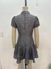2025 Autumn/Winter Women's Plaid Layered Dress - Academy Style