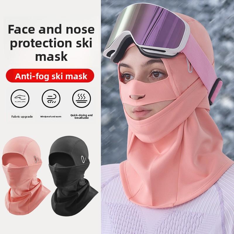 Winter Outdoor Thermal Mask, Cycling Headgear, Ski Face Mask, Windproof and Cold Protective Gear, Velvet Hat for Men and Women