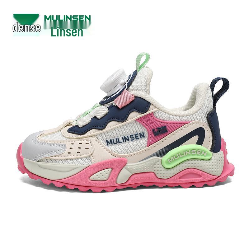 Дышащие сетчатые кроссовки для бега Mulinsen Kids - Нескользящие, износостойкие, легкие, модные для мальчиков и девочек, Весна/Осень 2025.