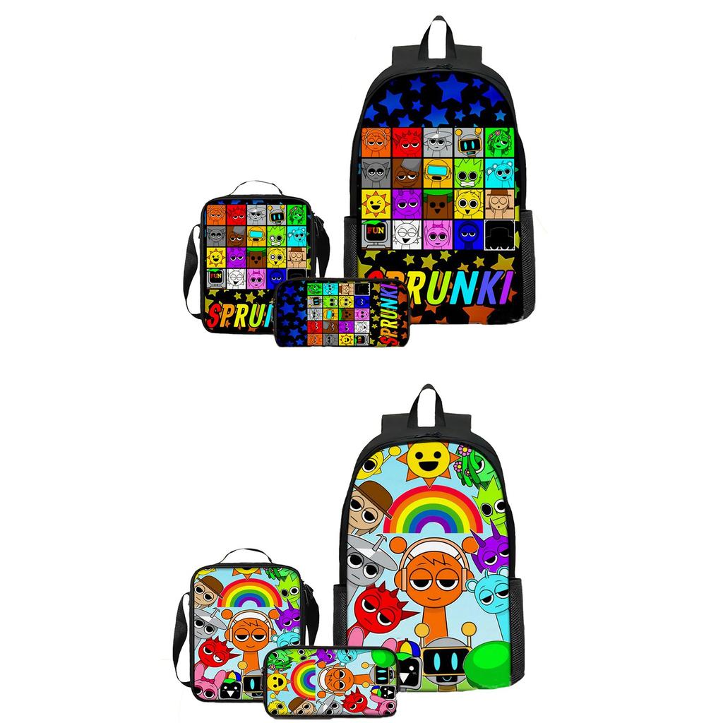 Large-capacity Backpack For Primary And Secondary School Students, Cartoon Shoulder Bag And Pencil Case For Children
