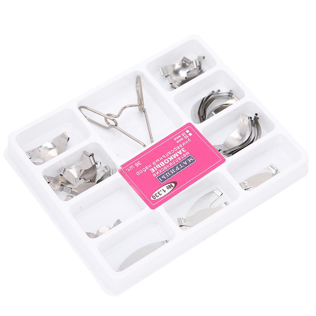 36 шт. стоматологические секционные контурные матрицы, набор пружинных зажимов, аксессуары для стоматологических принадлежностей