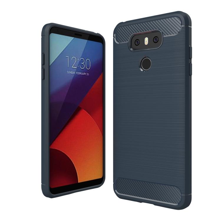 Для LG G6 Матовый углеродное волокно с текстурой противоударный защитный чехол из ТПУ