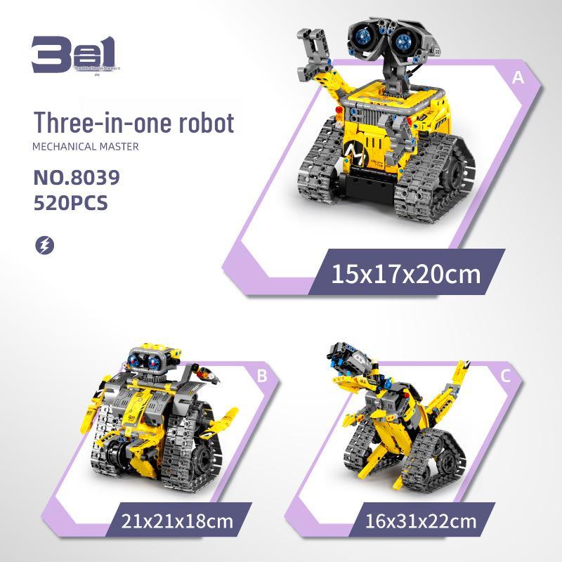 Конструктор-робот Wall-E с пультом дистанционного управления 5-в-1, совместимый с Lego, для электрического научного образования
