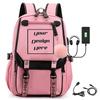 Girl's Backpack with USB Charging Port, Customized Printing, Cute Primary School, Middle School, Youth Shoulder Bag