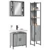 VidaXL 3-Piece Bathroom Furniture Set, Vanity Cabinets with Mirror, Toilet Storage Cabinets, 3214743