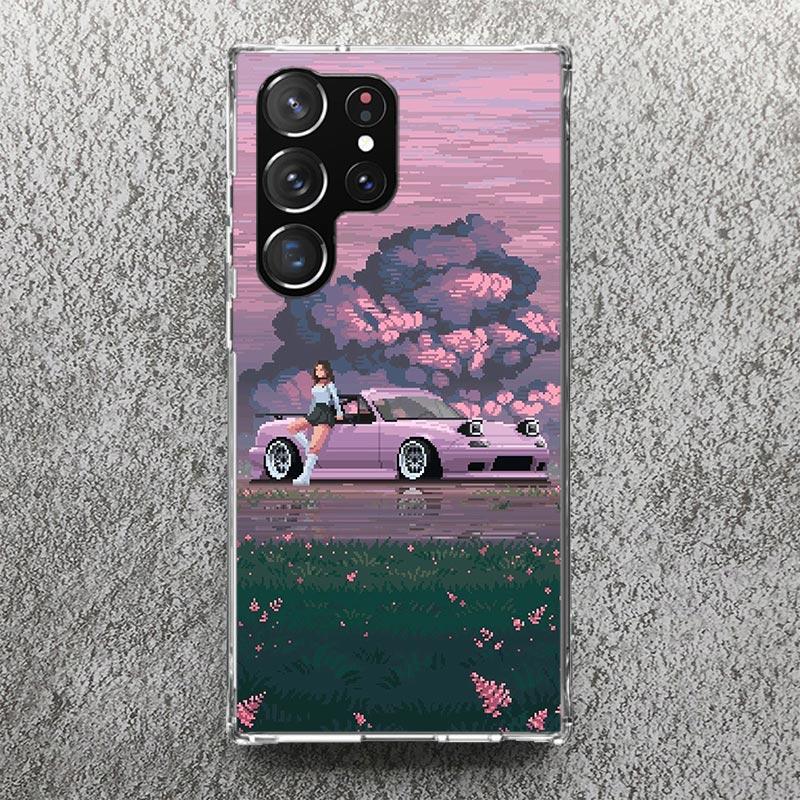 JDM Машина MX5 Милый Принт Мягкий Чехол для Samsung Galaxy S25 S24 S23 S22 Ultra S21 Plus S20 FE Чехол для Телефона S10 + Edge Чехол