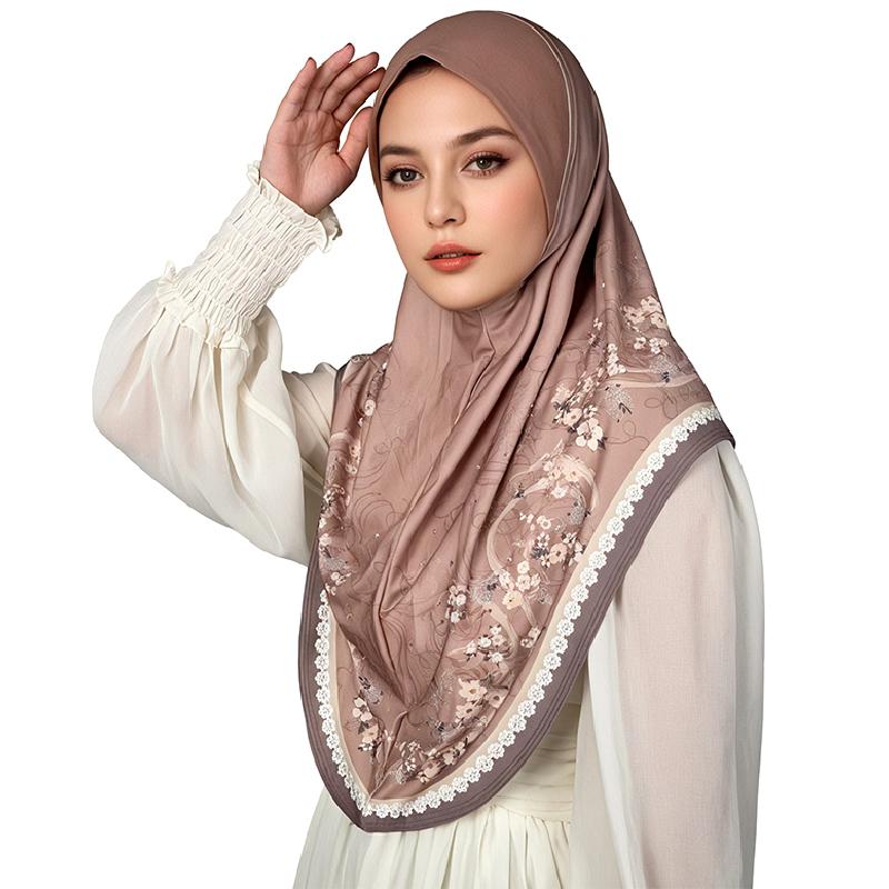 1 шт. Машинная стирка Застежка-кнопка Традиционная исламская одежда Элегантный хиджаб Великолепный мусульманский головной платок Идеальный подарок Многоцветный