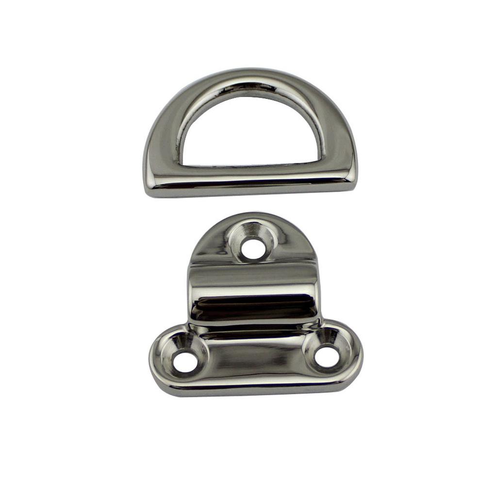 316 Stainless Steel 6 8 10mm Folding Polish Pad Eyes Lashing D Type Ring Tie Anchor Fixing Cleat Plate