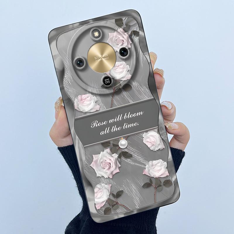 Чехол для Honor X9d 5G MTN-NX1 Модный Минимализм Масляная Живопись Цветочный Силиконовый Мягкий Чехол для Телефона Новый Дизайн Ударопрочная Задняя Крышка