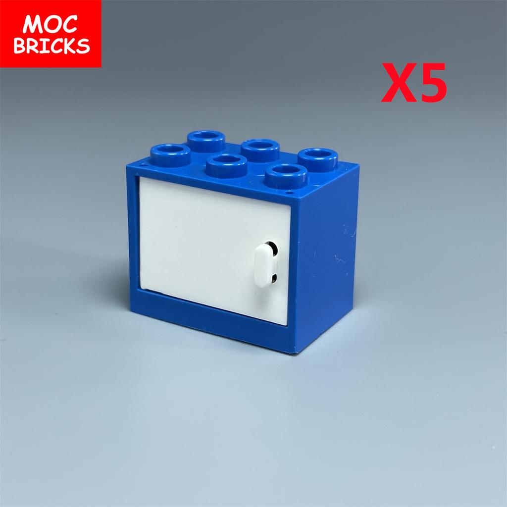 Коробка-шкафчик для кубиков MOC Контейнер 2x3x2 Шкафы Собираемые Частицы 4532 4533 Городской Дом Строительные Кирпичики Детали