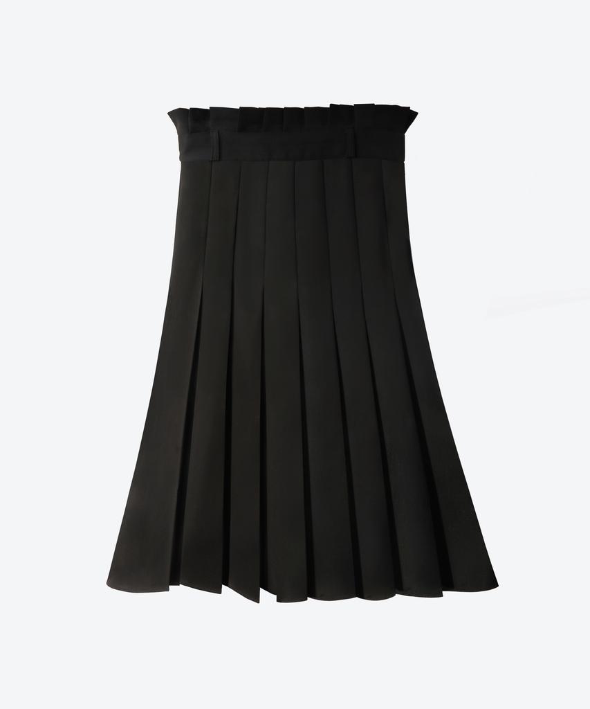 Untage High-Rise Knife Pleated Midi Skirt_Uws-Fs01