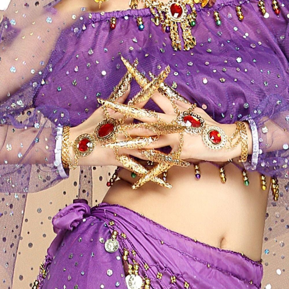 Индийские украшения для танца живота Винтажные серьги Профессиональное ожерелье Женщины