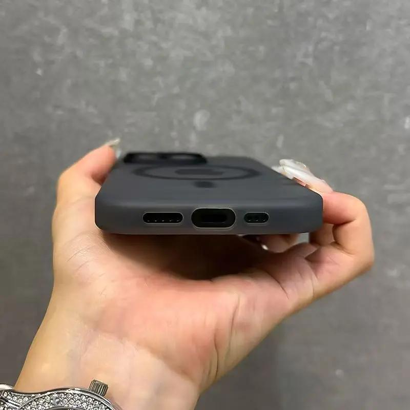Матовый Леденец Магнитный Беспроводная Зарядка Прозрачный Чехол для iPhone 16 15 14 Plus 13 12 Pro Max для Magsafe Ударопрочная Мягкая Обложка