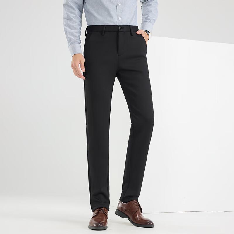 FENGXUN Men's Fleece-Lined Straight-Leg Casual Pants FX27596