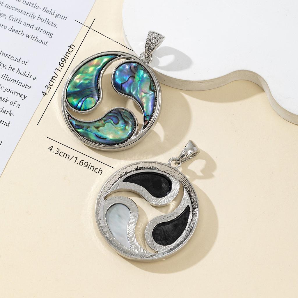 1 шт., ожерелье с подвеской в виде рыбы Инь-Ян из натуральной ракушки - духовные украшения ручной работы для равновесия и гармонии, подвески в стиле бохо своими руками, подарок для женщин и мужчин