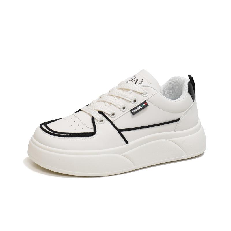 White Shoes Fashionable Autumn New Platform Height Increasing Breathable Casual Shoes for Students