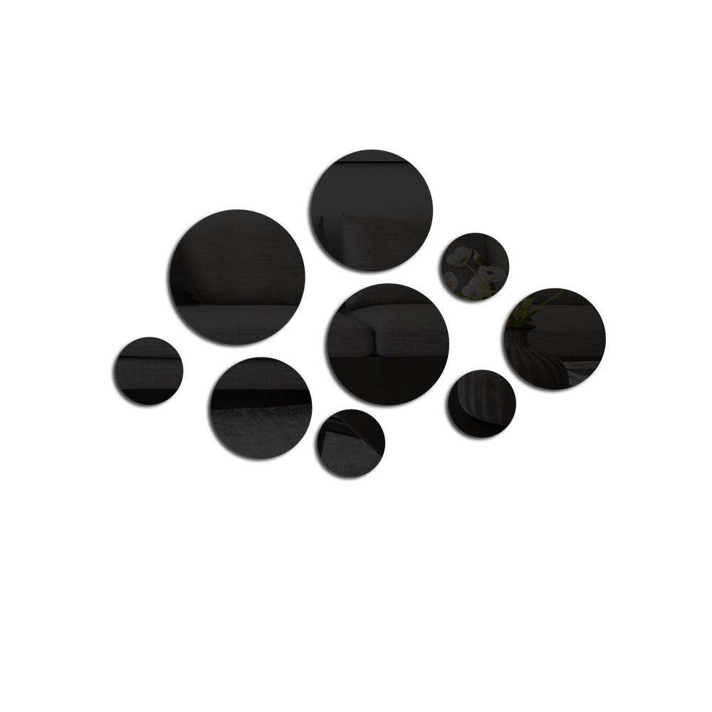 JM3246 3D круглые акриловые настенные зеркальные наклейки для декора гостиной и спальни