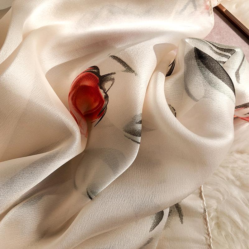 Весенне-летний шарф, женский шелковый толстый шаль, теплые шарфы