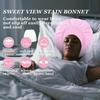 Pure Silk Satin Sleep Bonnet - Wide Band Hair Protection for Curly/Natural Hair, Mulberry Silk Cap for Night&Shower Use (Unisex)