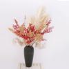 Artificial Flower Red Fruit Rich Fruit Golden Eucalyptus Gold Ginkgo Biloba Leaf Golden Fan Leaf Flower Arrangement Christmas And New Year Floor