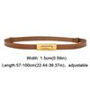 Versatile Thin Waistband Metal Alloy Buckle Waist Strap Casual Cowhide Belt  For Women Girls
