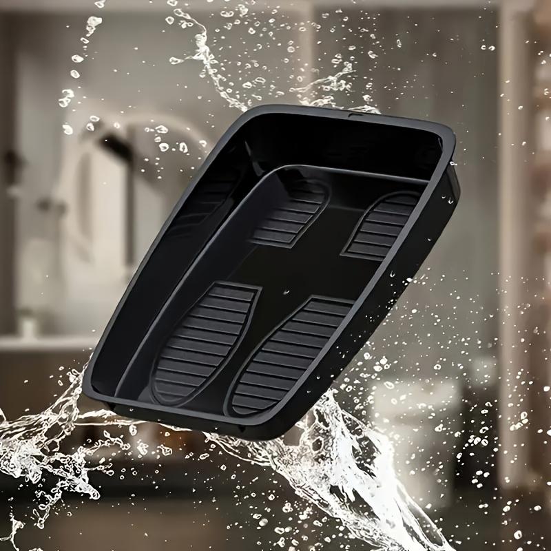 1PC Car Shoe Storage Box, Multi-functional Dirty Shoe Tray, Plastic Shoe Changing Container, Ideal for Cars