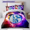 Schalke  logo Bedding Quilt Set Quilt Cover Pillowcase Home Decoration Birthday Gift (1 * duvet cover + 2 * pillowcase, without core)
