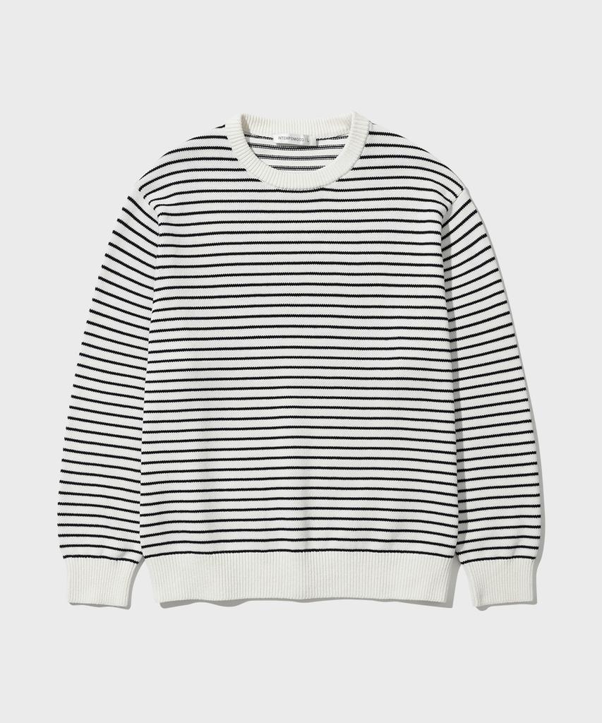 INTEMPOMOOD Note Stripe Round Knit: 3 Colors