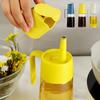 1 Pc Leak-proof Glass Oil Bottle Automatic Opening Closing for Soy Sauce Vinegar Seasoning Kitchen Essential Oil Can140
