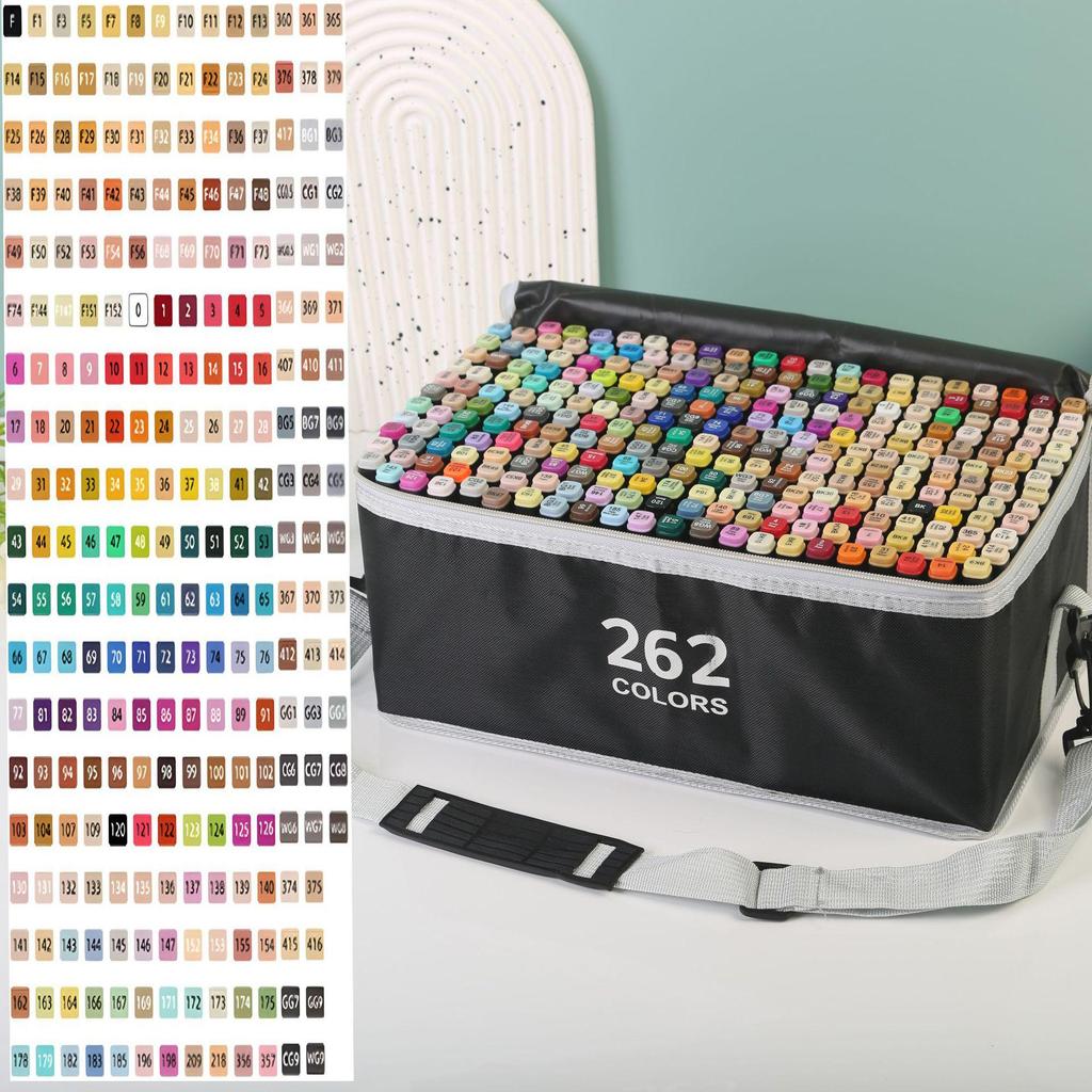 48-цветные спиртовые маркеры с двумя наконечниками: Быстросохнущие кисти на масляной основе для детей и студентов