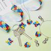 4/13pcs Pride Month Theme Rainbow Color Puzzle Love Ribbon Shape Mixed DIY Geometric Shape Alloy Drip Oil Earrings Pendant Keychain Pendant
