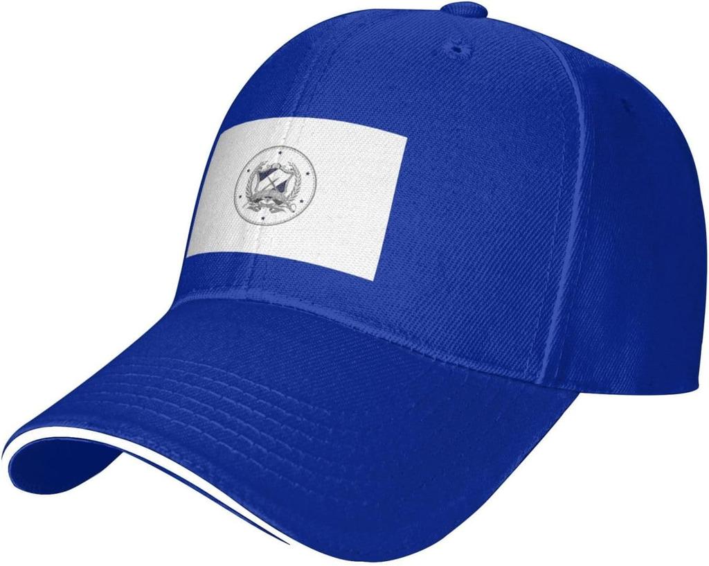 San Salvador Flag Emblem Baseball Cap Polyester Casual Sun Protection Adjustable Hat For Women Unisex
