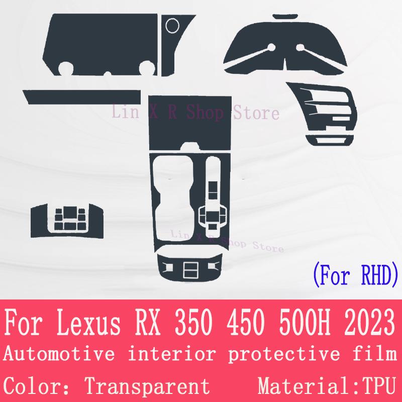 Car Accessories For Lexus RX 350 450 500H Center Console Protective Film Gearbox Panel Sticker Anti-scrath Protection Cover