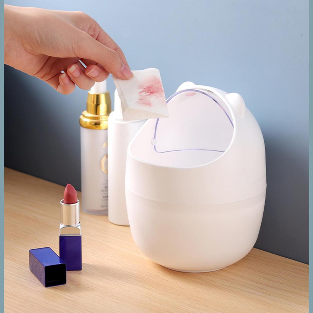 Прекрасный держатель для мусора Отличный практичный разделенный дизайн Компактный мини-настольный мусорный бак