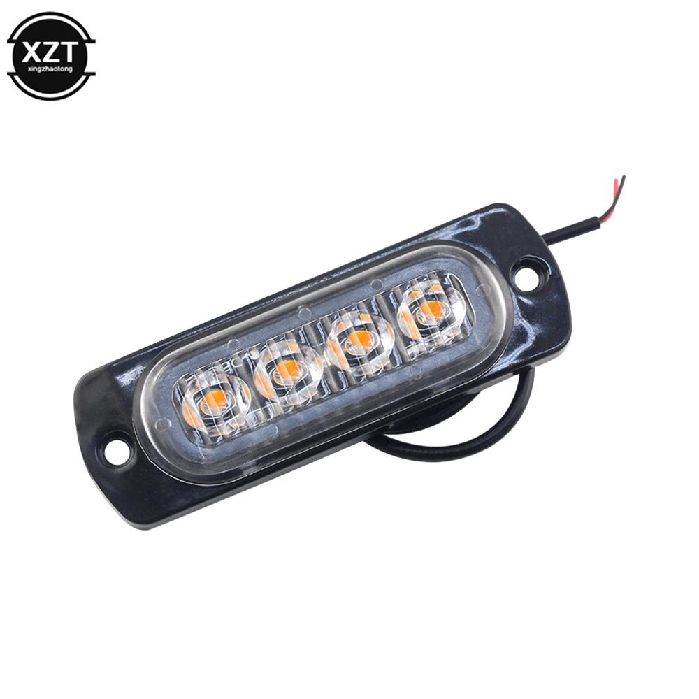 Ультратонкий 4 светодиода автомобильный светодиодный габаритный фонарь 12-24 В без мигающего бокового габаритного фонаря для внедорожника грузовика мотоцикла световая панель
