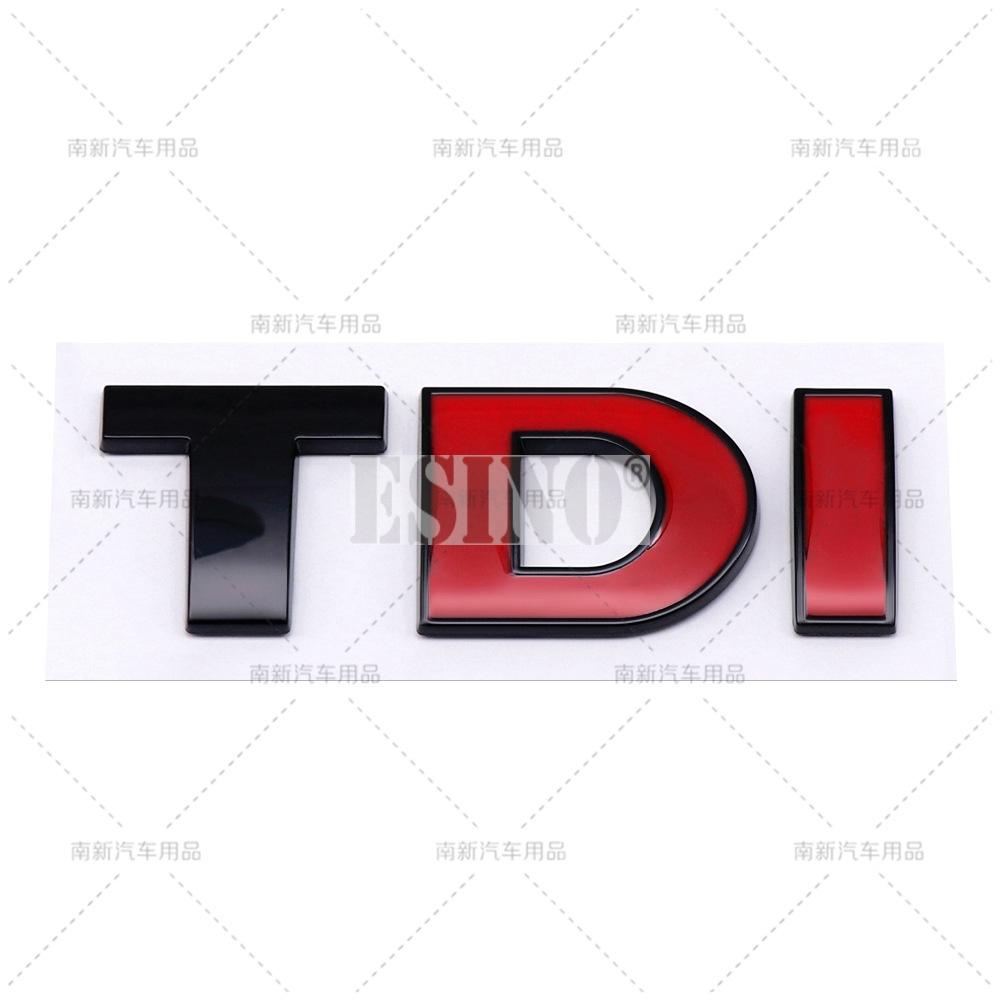 emsqc4 New 3D TDI Turbo Direct Injection ABS Adhesive Car Trunk Emblem Rear Body Tailgate Accessories Adhesive Styling Badge
